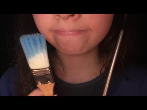 ASMR: Plastic Chewing + Face Brushing