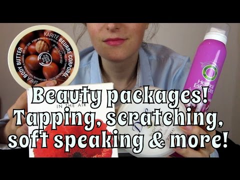 #114 *ASMR* Beauty product packages #3! Tapping, scratching, lids, soft spoken