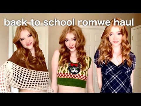 asmr back to school ROMWE TRY ON HAUL *cute *affordable *trendy *fun