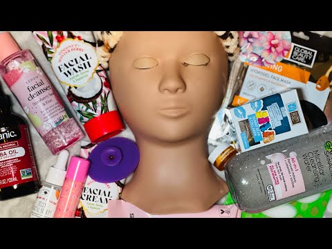 ASMR| Facial Skincare On Mannequin (Whispered,Relaxing, and Light Tapping)
