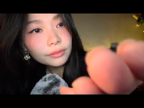 ASMR Face touching, thumb over the screen🥰Repeating my intro👄💤