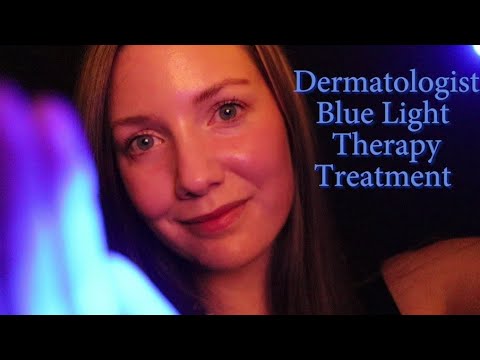 [ASMR] Dermatologist Face Exam & Blue Light Treatment!  Whispered Doctor Roleplay
