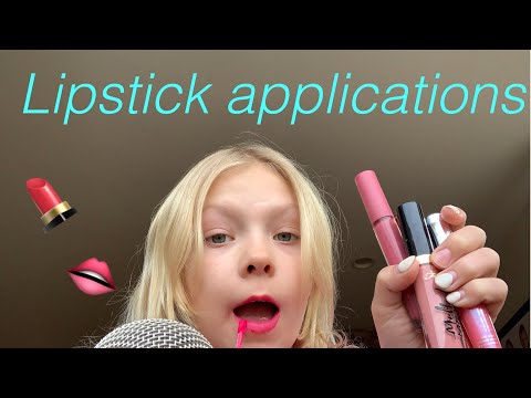 Lipstick applications ASMR and cooper
