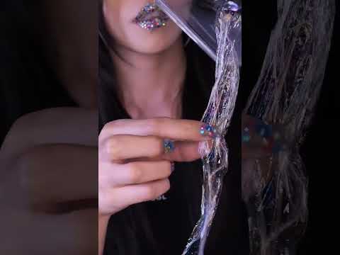 #asmr Blowing Bubble from Plastic Lid