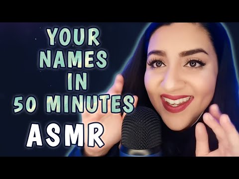 ASMR Whispering Your Names with Mouth Sounds, Hand Sounds & Face Brushing✨| 3K CELEBRATION PART 2🎉