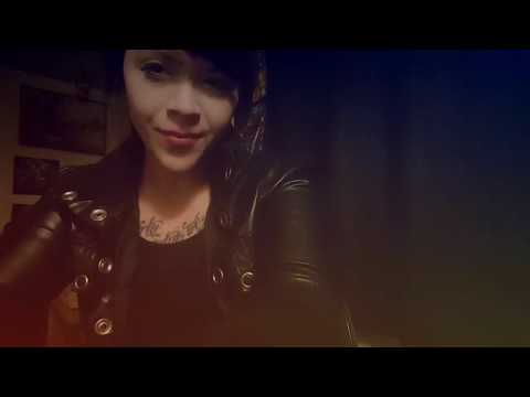 (( ASMR )) slower relaxing hand movements with a pleather jacket!