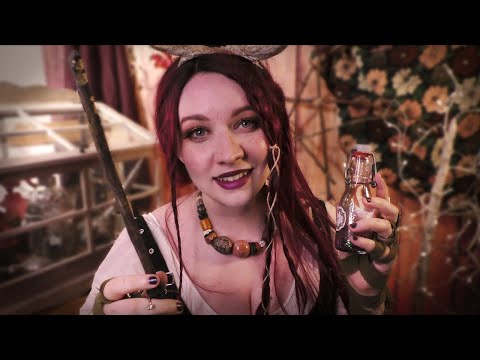 Energy plucking in a Gentle Druid's Apothecary [ASMR] (inspecting you, affirmations, potions)