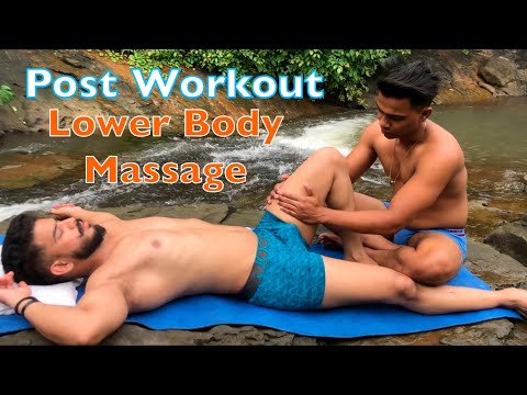 ASMR | Front Lower Body Deep Tissue Massage After Heavy Leg Workout | ASMR Firoz