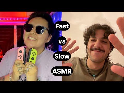 Fast & Aggressive vs Slow ASMR w/ @eseyeexasmr (Random Triggers, Tapping, Whisper)