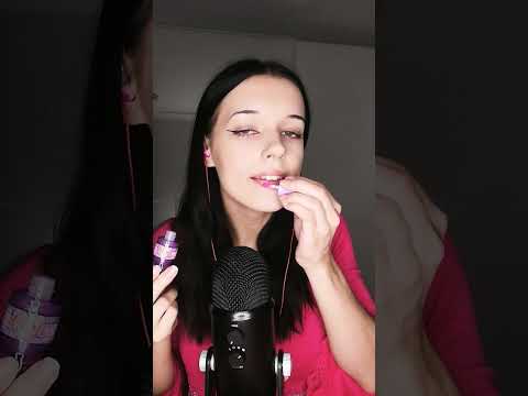 ASMR | Purple mini lip gloss asmr (mouth sounds & tapping)