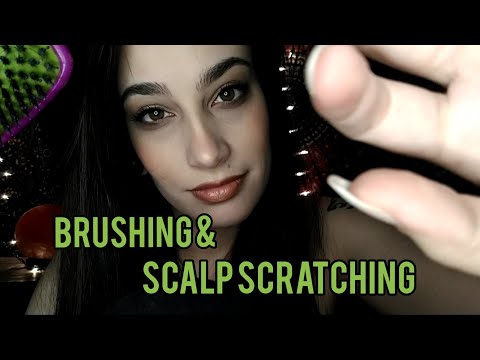 Fast & Aggressive ASMR ~ Brushing Your Hair, Scalp Scratching, Brow Plucking & Brushing