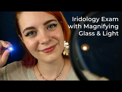 ASMR Iridology Examination with Magnifying Glass & Light 🌟 | Soft Spoken Pseudoscience RP