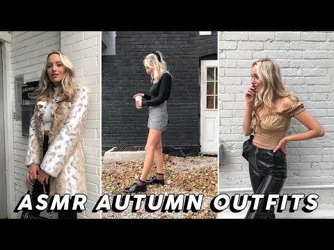 ASMR Whispered Autumn Outfit Ideas | Glasses Lookbook (Tapping, Fabric Sounds...)