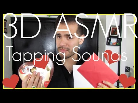 3D ASMR - Tapping sounds (Valentine's cards and box of chocolates)
