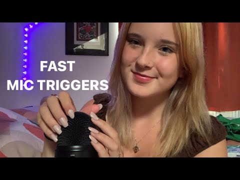 ASMR fast and aggressive MIC TRIGGERS, on a new mic 💃🏼💃🏼