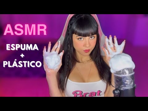 ASMR ✨ESPUMA y PLÁSTICO 💦 Foam and plastic!! Brain massage