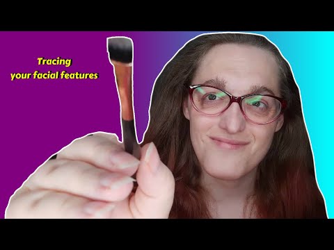 ASMR Brushing & Tracing Your Facial Features | Soft Whispers For Sleep (Personal Attention)