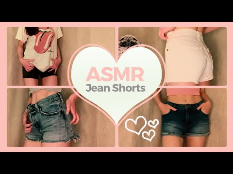 ASMR 🤍Jean Shorts Scratching ~ Includes Slooowww movements for the Tingliest Sounds!