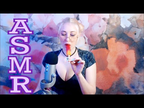 ASMR licking ice-cream, eating, kissing