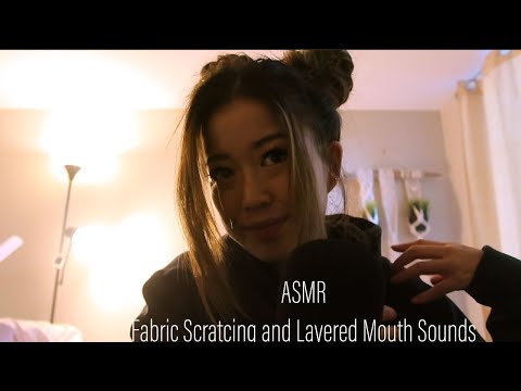 ASMR || Fabric Scratching and Layered Mouth Sounds