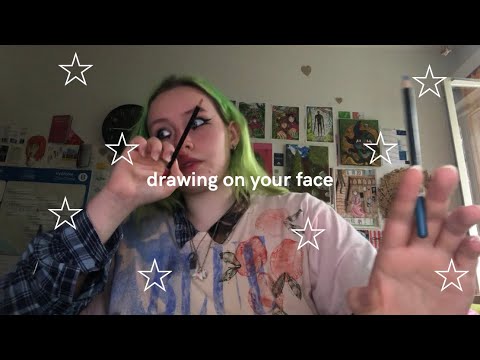lofi asmr! [subtitled] drawing on your face!