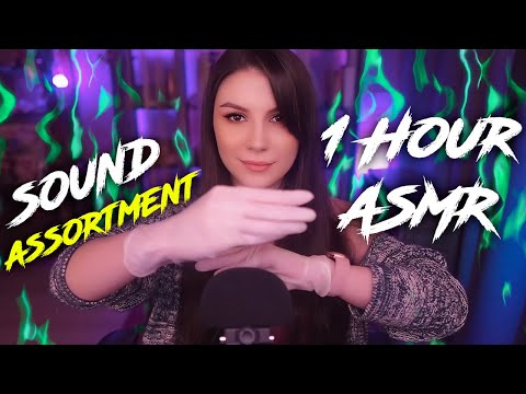 ASMR 1 Hour Triggers for Sleep 💎Ear Tapping, Ear Massage, Gloves, Peeling and more