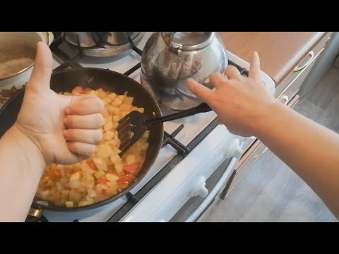 ASMR Kitchen sounds Rutine making lunch for the family