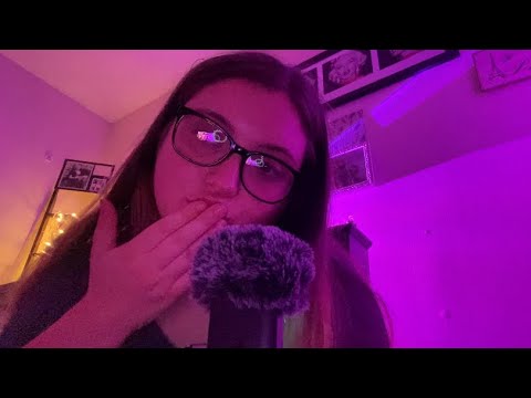 asmr ☆ w/tascam mic 😍 | kiss painting | positive affirmations | stuttering words ♡