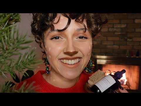 ASMR Reindeer Pampers you Before Christmas Eve 🎁 (cozy personal attention, layered sounds, massage)