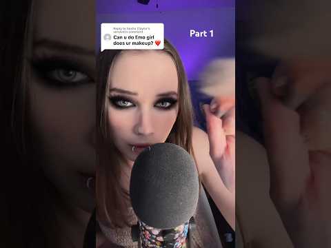 Goth girl does your makeup! #asmr #shortsvideo #shorts #pov #makeup #roleplay