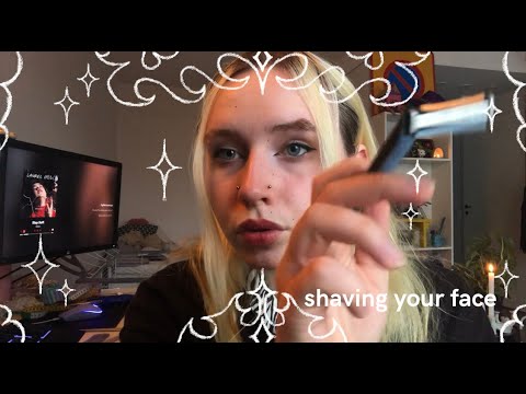 lofi asmr! [subtitled] shaving your face!
