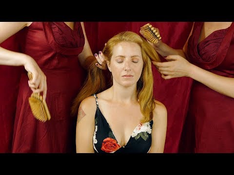 Intensely Red Hair Brushing, Hair Play, Hair Sounds and Scalp Scratching
