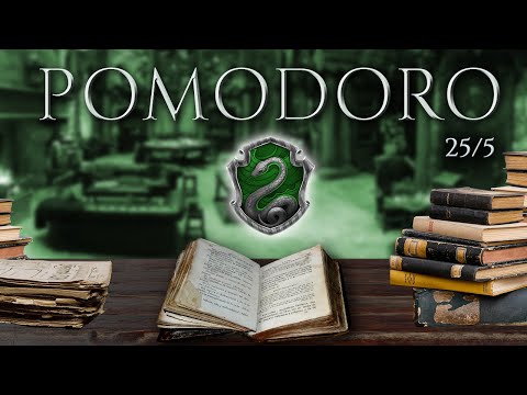 SLYTHERIN 📚 POMODORO Study Session 25/5 - Harry Potter Ambience 📚 Focus, Relax & Study in Hogwarts