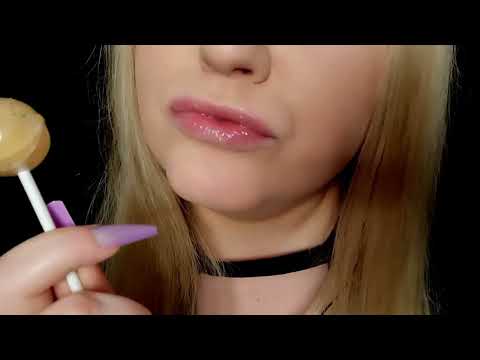 ASMR CLOSE UP LOLLIPOP EATING ( NO TALKING )