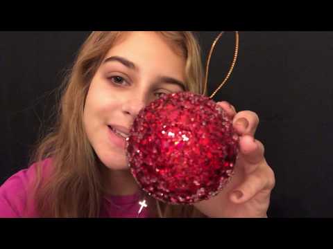 ASMR | Tapping and Scratching on Christmas Ornaments 🎁 | Whispering