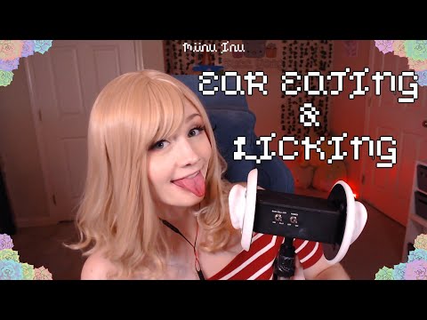 ASMR Ear Eating and Licking with NO TALKING / NO TONGUE FLUTTERING