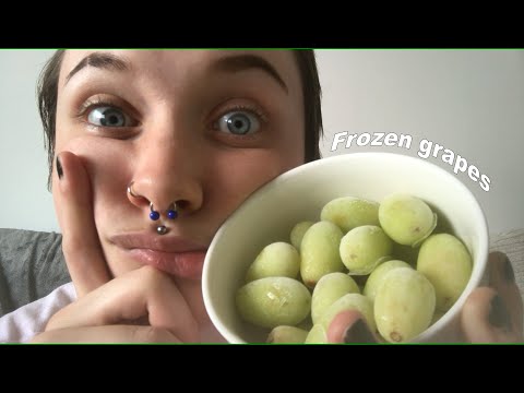 ASMR Frozen Grapes [Wet Mouth Sounds]