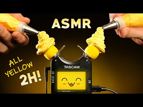 ASMR YELLOW TRIGGERS for Sleep [No Talking] 2 Hours of Tingles & Relaxation