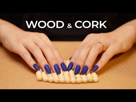 ASMR Sleepy Cork and Wood Tapping, Scratching, Tracing (No Talking)