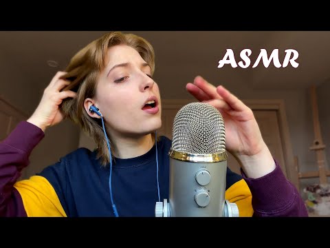 Fast, intense mouth sounds, hand sounds, inaudible/unintelligible ASMR