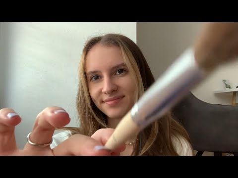 ASMR lens brushing with different brushes 🖌