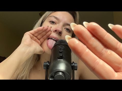 ASMR| 30+ Wet Minutes of Lots of Different Mouth Sounds+ Hand Sounds & Tapping