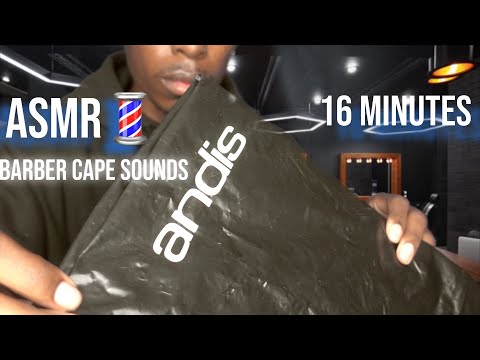 [ASMR] 16 minutes of barber cape sounds for sleep/relaxation