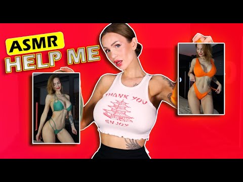 ASMR Help me pick a BIKINI for the beach 🏝️ Fabric Sounds Whispering Personal Attention to relax
