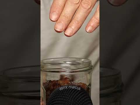 ASMR Dropping Small Raisins In A Jar #short