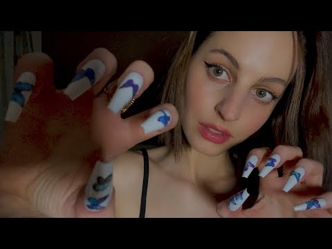 ASMR Face Scratching and Poking You with Long Butterfly Nails 🦋