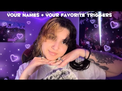 Asmr Saying My Subscribers Names With Their Favorite Triggers (1k Special ♡)