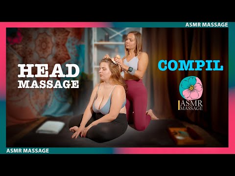 ASMR Head and Hair Massage by Lina (Compilation)