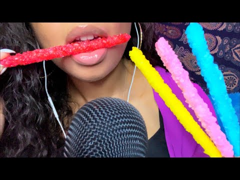 ASMR | Crushed Candy Straws 💙💛❤️💗