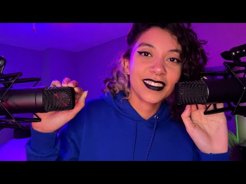 ASMR ~ Breathy Mouth Sounds & Hand Movements (Ear to Ear)
